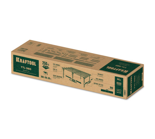 KRAFTOOL TTL-360 360х150х70 см, макс 250 кг, стол для работ с крупноформатными листовыми материалами (33253-360) купить  в Сочи