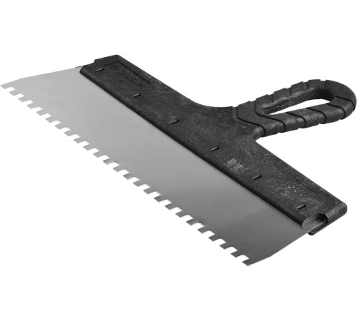 ЗУБР 300 мм, зуб 6 х 6 мм, пластиковая ручка, нержавеющий фасадный шпатель (10078-30-06) купить  в Сочи