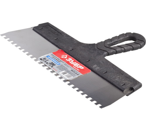 ЗУБР 300 мм, зуб 6 х 6 мм, пластиковая ручка, нержавеющий фасадный шпатель (10078-30-06) купить  в Сочи