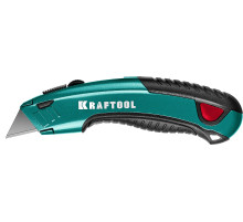 KRAFTOOL с автостопом, 2 лезвия, универсальный нож (09241)