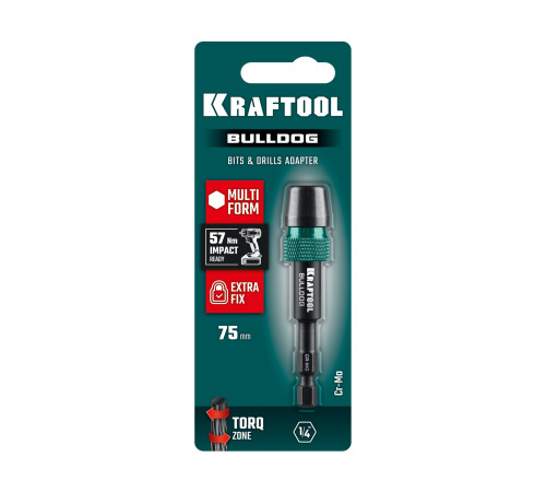 KRAFTOOL BULLDOG, 75 мм, адаптер с жесткой автоматической фиксацией для шуруповертов (26785-75) купить в Сочи KRAFTOOL BULLDOG, 75 мм, адаптер с жесткой автоматической фиксацией для шуруповертов (26785-75) купить в Сочи