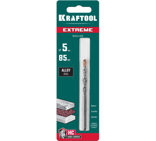 KRAFTOOL Extreme, 5 х 85 мм, цилиндр. хвостовик, сверло по бетону (29166-085-05) купить в Сочи KRAFTOOL Extreme, 5 х 85 мм, цилиндр. хвостовик, сверло по бетону (29166-085-05) купить в Сочи