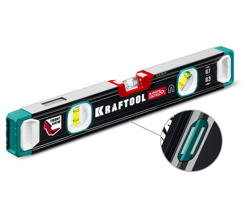 KRAFTOOL A-RATE CONTROL, 400 мм, точность 0.3 мм/м, с зеркальным глазком, сверхпрочный магнитный уровень (34988-40) купить  в Сочи