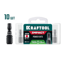 KRAFTOOL Impact TX 25, 25 мм, 10 шт, ударные биты (26195-25-25-S10)