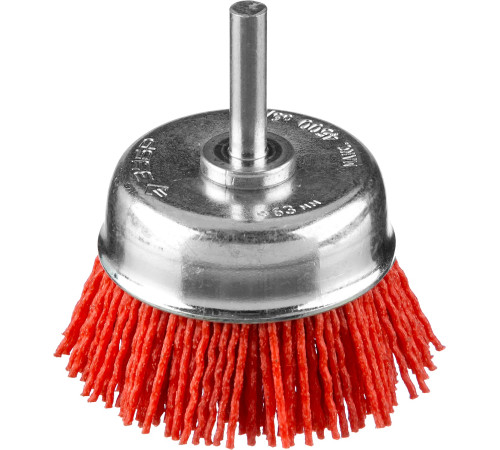 ЗУБР 63 мм, нейлоновая проволока, чашечная щетка для дрели, Профессионал (35165-063) купить  в Сочи