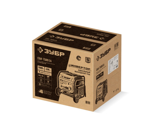 ЗУБР 7500 Вт, инверторный генератор с электростартером и розеткой АВР (СБИ-7500ЕА) купить  в Сочи