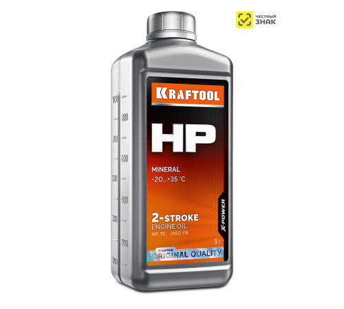 KRAFTOOL HP, 1 л, минеральное масло для 2-тактных двигателей (41502-1) купить  в Сочи