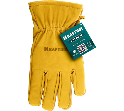 KRAFTOOL EXTREM, XL (10) кожаные рабочие перчатки (1136-XL) купить  в Сочи