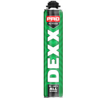 DEXX PRO, 750 мл, пистолетная, всесезонная, выход до 30 л, монтажная пена (41126)