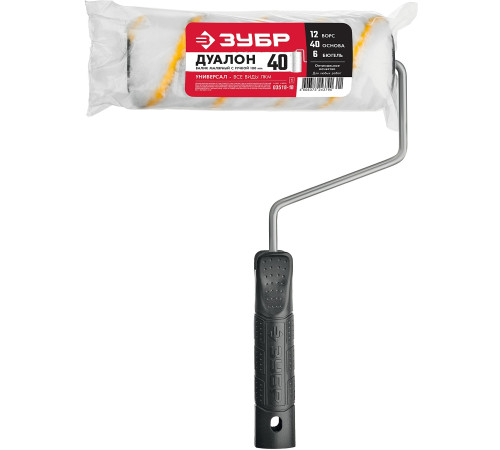 ЗУБР ГИРПАИНТ, 40 х 180 мм, бюгель 6 мм, ворс 12 мм, все виды ЛКМ, малярный валик (03516-18) купить  в Сочи