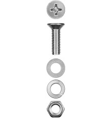 ЗУБР DIN 965, M5 х 20 мм, цинк, 16 шт, винт с гайкой и шайбами (303456-05-020)