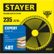 STAYER Expert, 235 x 32/30 мм, 48Т, точный рез, пильный диск по дереву (3682-235-32-48) купить  в Сочи