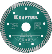 KRAFTOOL Turbo, 125 мм, (22.2 мм, 10 х 2.4 мм), сегментированный алмазный диск (36682-125)