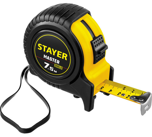 STAYER 7.5 м х 25 мм, рулетка (34025-07) купить в Сочи STAYER 7.5 м х 25 мм, рулетка (34025-07) купить в Сочи