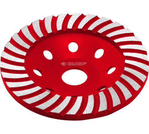 ЗУБР Турбо, d 125 мм, сегментированная алмазная шлифовальная чашка (33375-125) купить  в Сочи