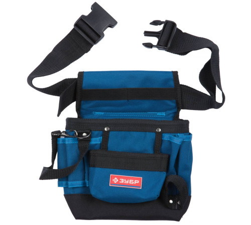 ЗУБР нейлоновая, поясная сумка для инструментов с 9 карманами и держателем для молотка (38632) купить  в Сочи