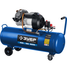 ЗУБР 400 л/мин, 100 л, 2200 Вт, масляный компрессор, Профессионал (КПМ-400-100)