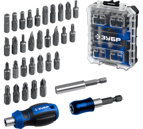 ЗУБР Компакт 34 предм., система стыковки Z-БОКС, набор: отвертка с насадками, Профессионал (25173) купить  в Сочи