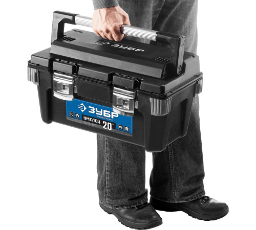 ЗУБР УМЕЛЕЦ-20, 500 x 275 x 265 мм, (20″), пластиковый ящик для инструментов, Профессионал (38141-20) купить  в Сочи