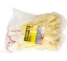 STAYER PROTECT, L-XL, х/б перчатки с одинарным латексным обливом, 10 пар (11408-H10)