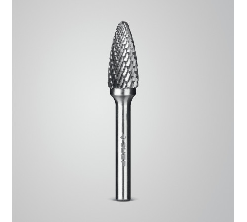 ЗУБР 12х25 мм, тип F (парабола с закругленным углом, радиус 3.0 мм), хв-к 6 мм, твердосплавная борфреза, ПРОФЕССИОНАЛ (28805-12-25) купить  в Сочи