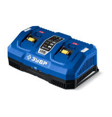 ЗУБР Turbo CHARGE, 20 В, 2 порта, 2 х 9 А, зарядное устройство для LMS АКБ, ПРОФЕССИОНАЛ (TC-20-2)