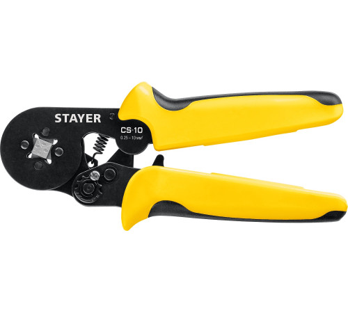 STAYER CS-10, 0.25 - 10 мм2, мультидиапазонные пресс-клещи с квадратным профилем для втулочных наконечников, Professional (44447) купить  в Сочи