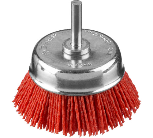 ЗУБР 75 мм, нейлоновая проволока, чашечная щетка для дрели, Профессионал (35165-075) купить  в Сочи