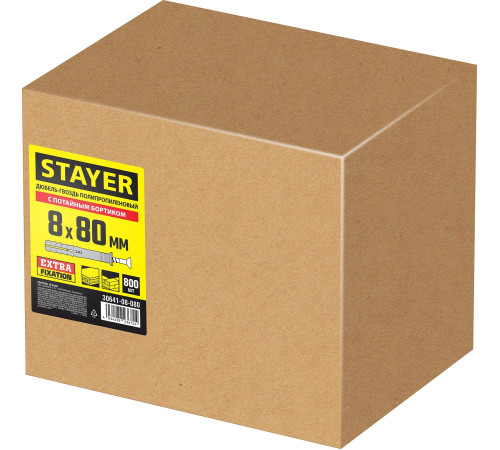 STAYER 8 х 80 мм, потайной бортик, 800 шт, дюбель-гвоздь (30641-08-080) купить  в Сочи