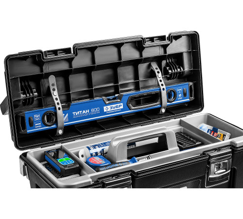 ЗУБР УМЕЛЕЦ-25, 650 x 275 x 265 мм, (25″), пластиковый ящик для инструментов, Профессионал (38141-25) купить  в Сочи