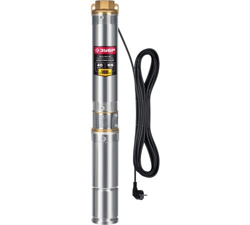 ЗУБР 550 Вт, 40 м напор, скважинный центробежный насос, корпус из нержавеющей стали (НСЦ-100-40) купить  в Сочи