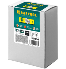 KRAFTOOL тип 21GA (80/Pr A/Senco AT) 8 мм, 5000 шт, скобы для степлера (31780-8)