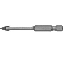 ЗУБР 4 мм, 2х кромка, HEX 1/4, Сверло по стеклу и кафелю (29840-04)