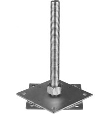 ЗУБР 140 x 140 x 250 мм x М24, цинк, анкерная регулировочная стойка (310266-140)