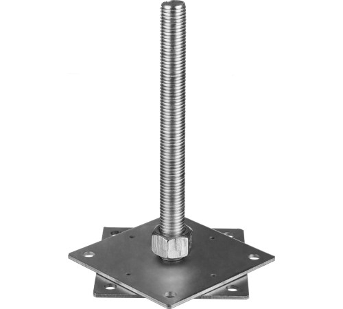 ЗУБР 140 x 140 x 250 мм x М24, цинк, анкерная регулировочная стойка (310266-140) купить  в Сочи
