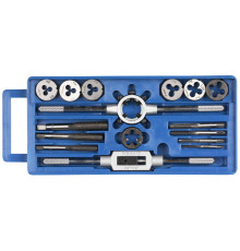 ЗУБР 16 предм., сталь 9ХС, набор метчиков и плашек в пластиковом боксе (28122-H16)