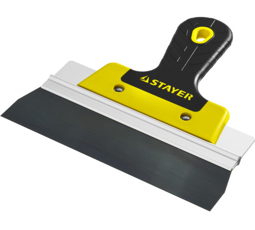 STAYER PROFlat, 200 мм, усиленная алюминиевая направляющая, двухкомпонентная ручка, анодированный, фасадный шпатель, Professional (10045-20) купить в Сочи STAYER PROFlat, 200 мм, усиленная алюминиевая направляющая, двухкомпонентная ручка, анодированный, фасадный шпатель, Professional (10045-20) купить в Сочи