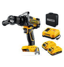STEHER 20 В, 165 Н·м, 2 АКБ LMS (2 А·ч), бесщеточная дрель-шуруповерт, сумка (CB-165-22)