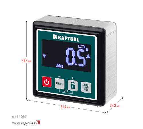 KRAFTOOL KOMPAKT, 4 х 90 С, точность 0.1, уровень-уклономер электронный (34687) купить  в Сочи