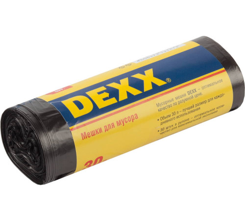 DEXX 30 л, 30 шт, черные, мусорные мешки (39150-30) купить в Сочи DEXX 30 л, 30 шт, черные, мусорные мешки (39150-30) купить в Сочи