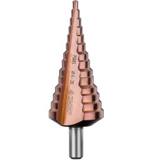 ЗУБР Кобальт, 4-39 мм, 14 ступеней, сталь Р6М5, кобальтовое покрытие, ступенчатое сверло, Профессионал (29672-4-39-14)
