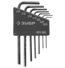 ЗУБР 7 шт, набор мини имбусовых ключей (27475-H7)