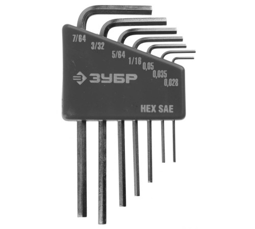 ЗУБР 7 шт, набор мини имбусовых ключей (27475-H7) купить  в Сочи