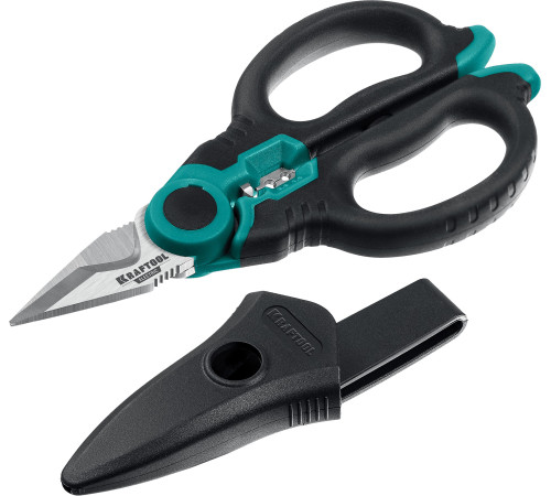 KRAFTOOL ELECTRIC, 4 в 1, 160 мм, с чехлом, ножницы электрика (23356) купить  в Сочи