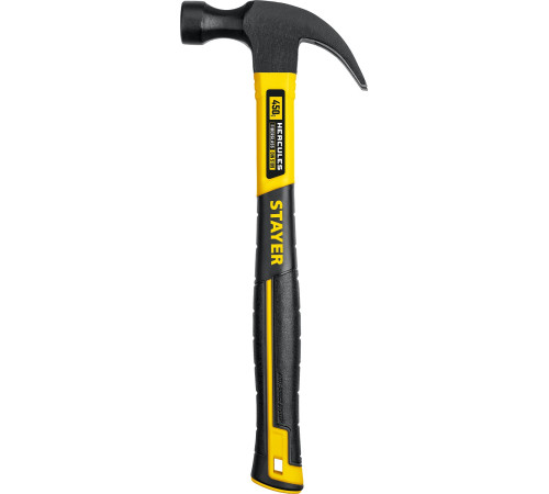 STAYER Hercules, 450 г, молоток-гвоздодёр столярный с фиберглассовой рукояткой, Professional (2026-450) купить  в Сочи