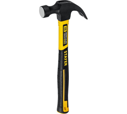 STAYER Hercules, 450 г, молоток-гвоздодёр столярный с фиберглассовой рукояткой, Professional (2026-450) купить  в Сочи