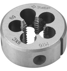 ЗУБР М16 x 1.5 мм, сталь 9ХС, плашка круглая ручная (4-28022-16-1.5)