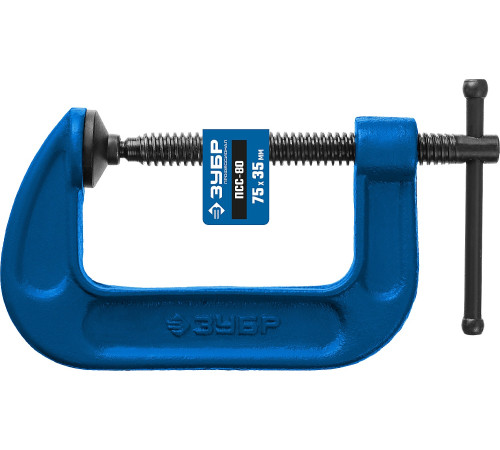 ЗУБР ПСС-80, 75 мм,чугунная струбцина тип С (G-образная), Профессионал (32245-075) купить  в Сочи ЗУБР ПСС-80, 75 мм,чугунная струбцина тип С (G-образная), Профессионал (32245-075) купить  в Сочи