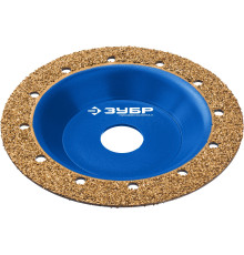 ЗУБР №1 мелкое зерно, 125 мм, ВК8, плоская обдирочно-шлифовальная чашка, Профессионал (33430-1)