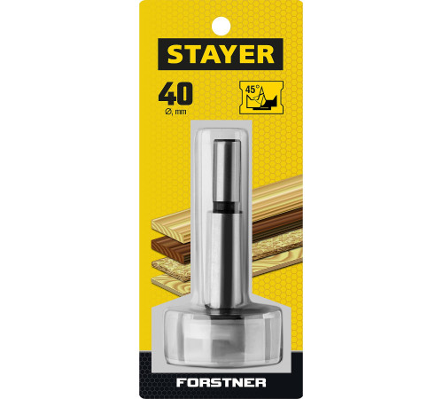 STAYER Forstner, 40 мм, ДСП, cверло Форстнера по дереву (29985-40) купить  в Сочи